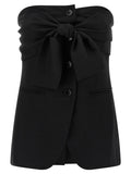 Max Mara Black Virgin Wool Tank Tops
