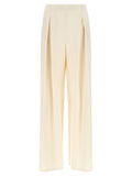 Max Mara White Silk Casual Pants