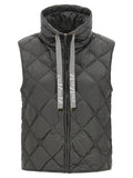 Max Mara Gray Polyamide Sleeveless Jacket