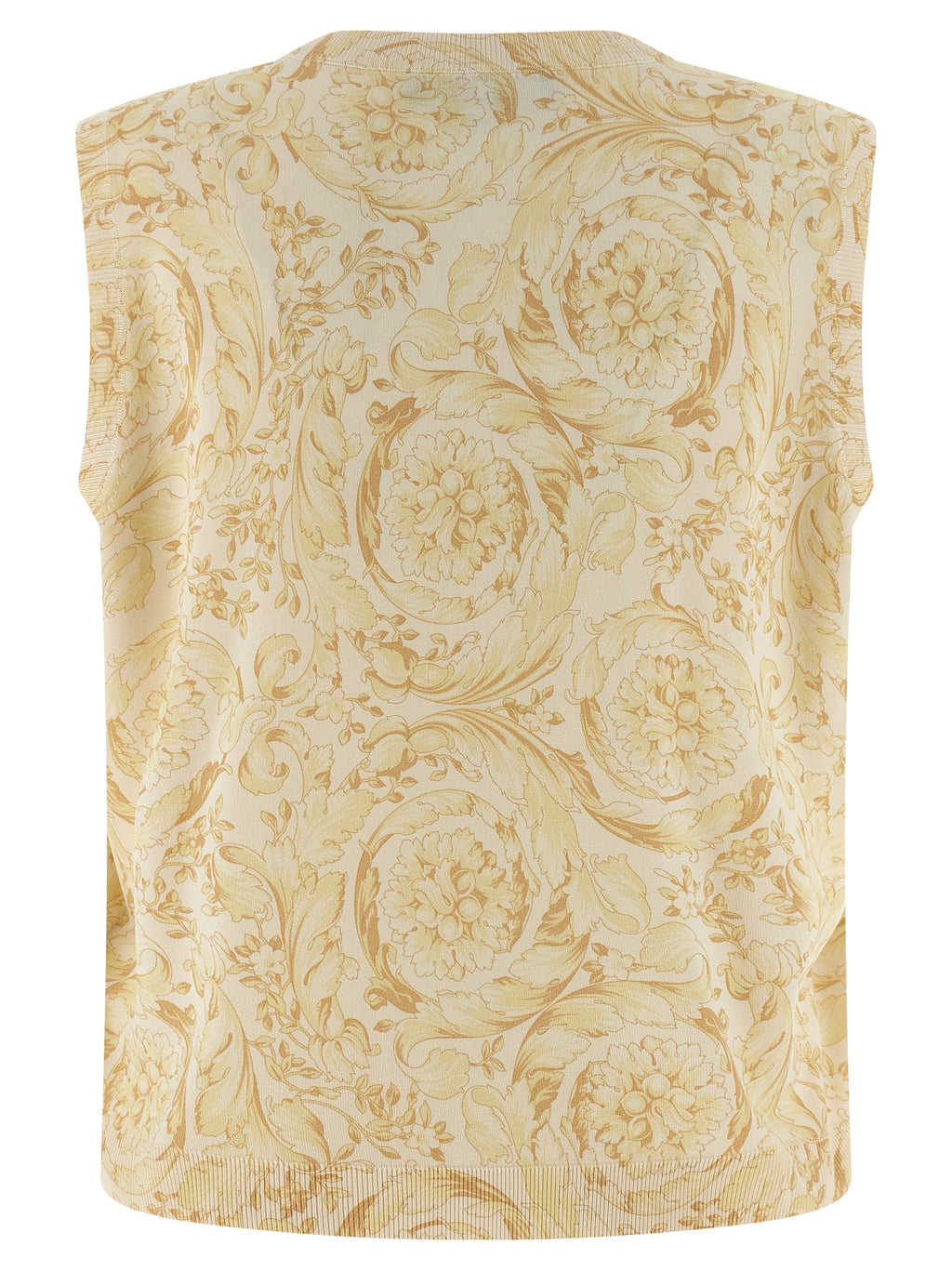 Versace Bicolor Silk Sleeveless Jacket