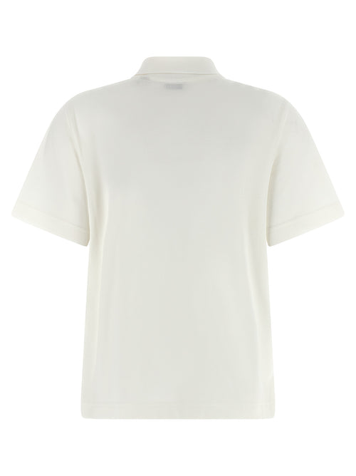 Burberry White Cotton Polo Shirt
