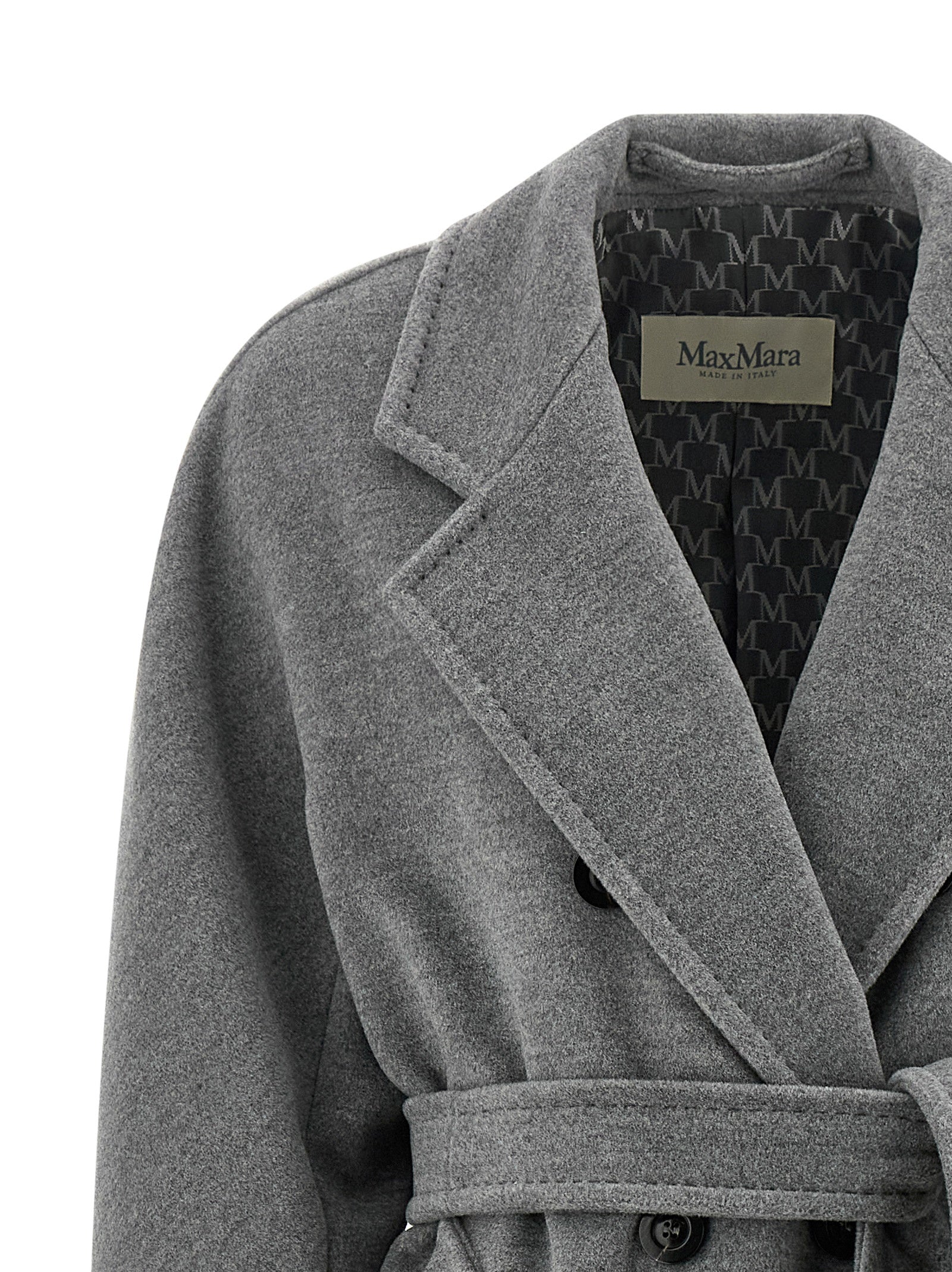 Max Mara Gray Virgin Wool Coat