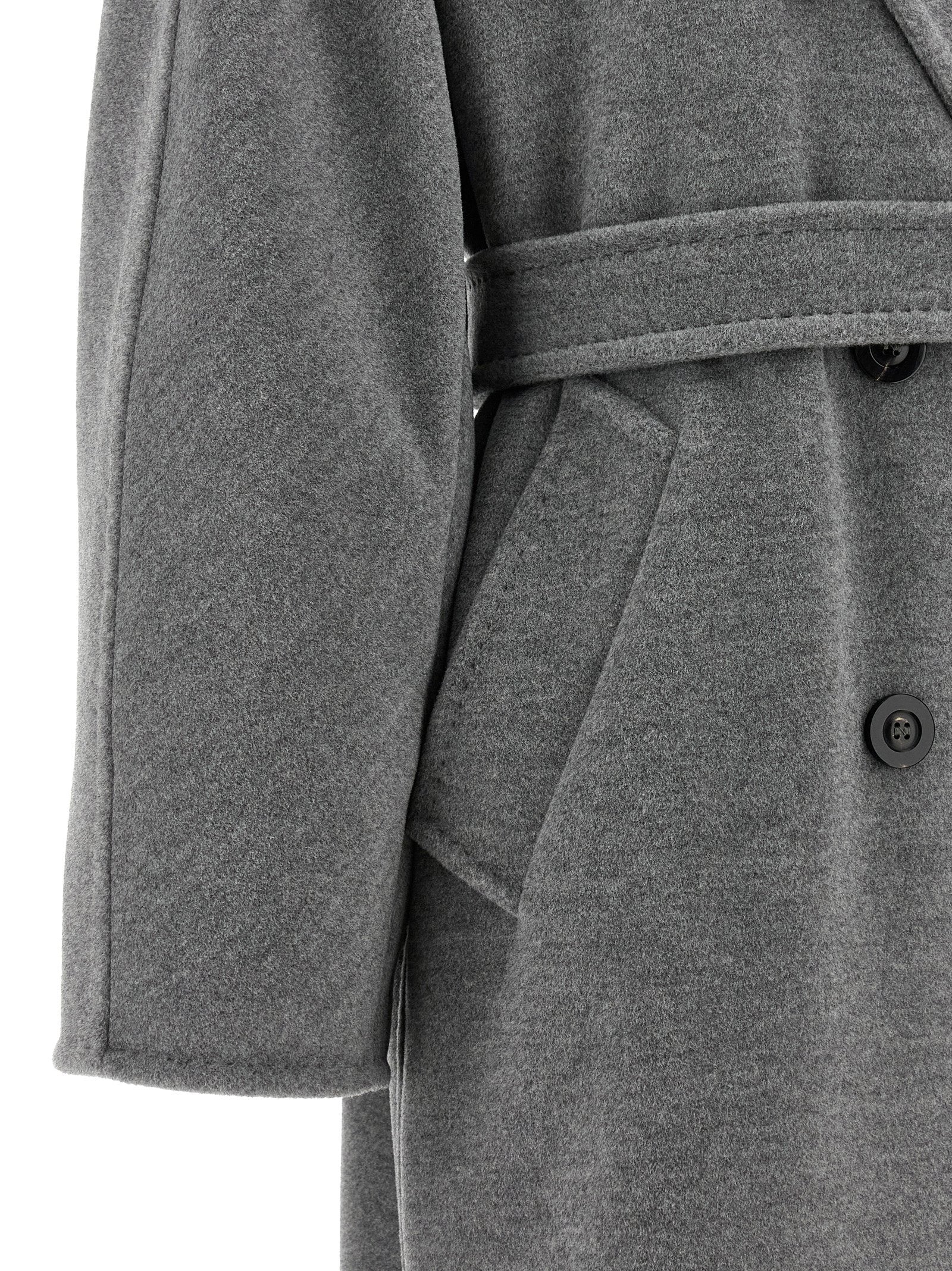 Max Mara Gray Virgin Wool Coat