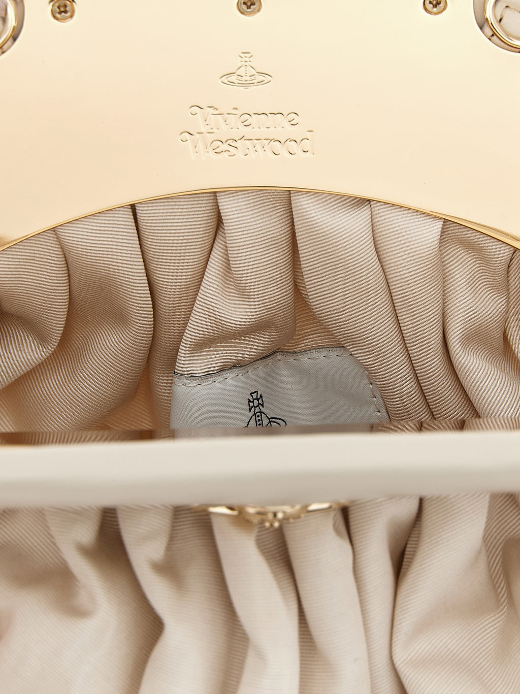 Vivienne Westwood Beige Viscose Clutch Bag