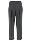 Brunello Cucinelli Gray Virgin Wool Casual Pants